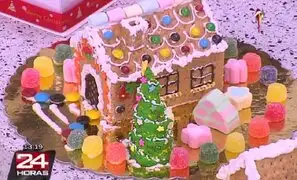 Aprende cómo hacer una decorativa casita de Navidad con galletas