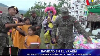 Fuerzas Armadas llevaron alegría por Navidad a comunidades del Vraem