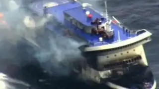 Grecia: incendio en ferry deja ocho muertos y varios desaparecidos