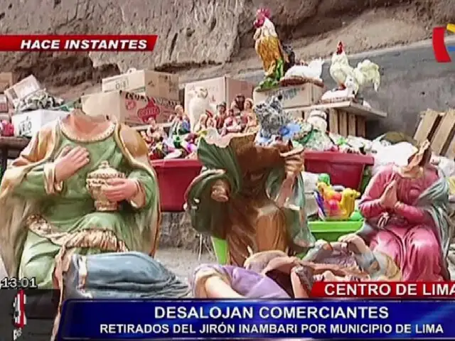 Municipio de Lima intentó desalojar a comerciantes de jirón Inambari
