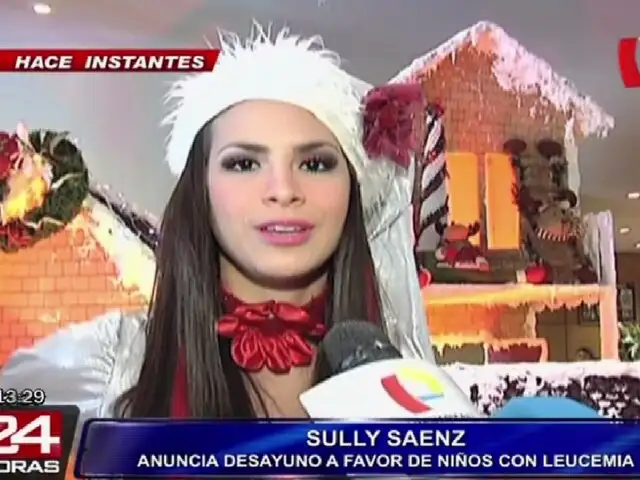 Sully Sáenz llevó alegría a los niños enfermos de leucemia