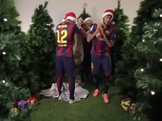 VIDEO: Neymar se burla de Rafinha en spot navideño del Barcelona