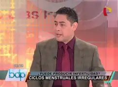 Médico explica cuáles son las causas del ciclo de menstruación irregular