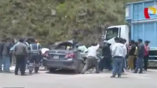 Aparatoso accidente de tránsito dejó tres muertos en Huarochirí