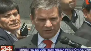 Ministro Figallo niega presión al CNM por suspensión de Ramos Heredia