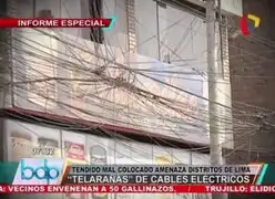 'Telaraña' de cables eléctricos amenaza distritos de Lima