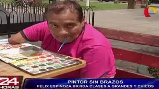 Félix Espinoza: conoce al pintor sin brazos que fue un éxito en el extranjero