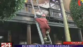 Incendio afectó a dos casonas ubicadas cerca al Real Felipe en el Callao