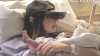VIDEO: mujer ciega ve por primera vez a su bebé gracias a gafas especiales