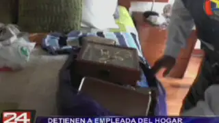 Detienen a empleada cuando intentaba robar en vivienda de La Molina