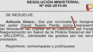 Despiden al padre de Sergio Tejada del Ministerio del Interior