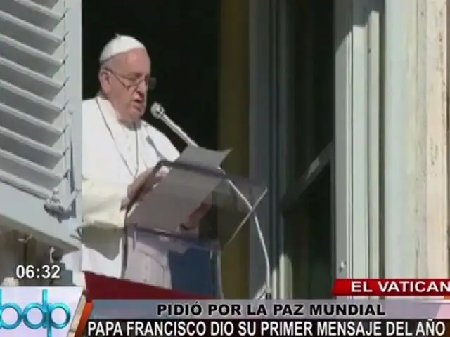 Vaticano: Papa Francisco dio su primer Ángelus del año y pidió por la paz