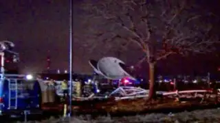Estados Unidos: avioneta se estrelló contra antena de canal de televisión