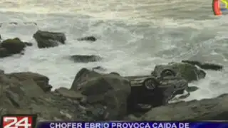 Chorrillos: chofer ebrio provocó caída de auto a mar de La Herradura