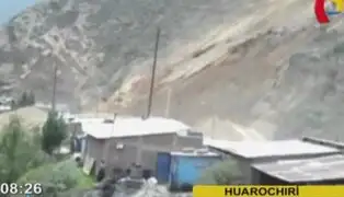 Deslizamiento de piedras en cerro Pucruchacra causó alarma en Huarochirí