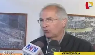 Venezuela: alcalde de Caracas envía mensaje a compatriotas tras su detención