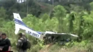 Satipo: derriban avioneta boliviana con casi 300 kilos de droga