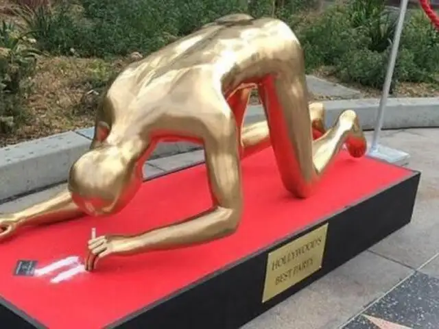 Estatuas del Oscar consumiendo droga causan controversia en EEUU