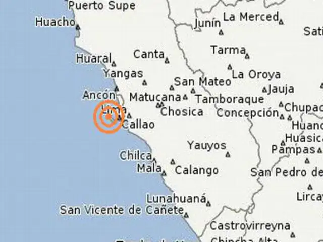 Temblor de 4.4 grados se registró en el Callao