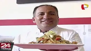 El chef Ricardo Huamaní nos prepara un rico ‘Tallarín peruanito’