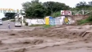 Ayacucho: desborde de río bloquea importante vía en Huanta