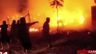 Incendio destruyó 20 viviendas de asentamiento humano en Casma
