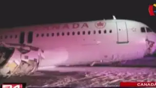 Avión se despista y provoca más de 20 heridos en Canadá