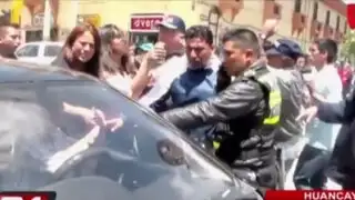 Huancayo: simulacro de accidente de tránsito termina en gresca
