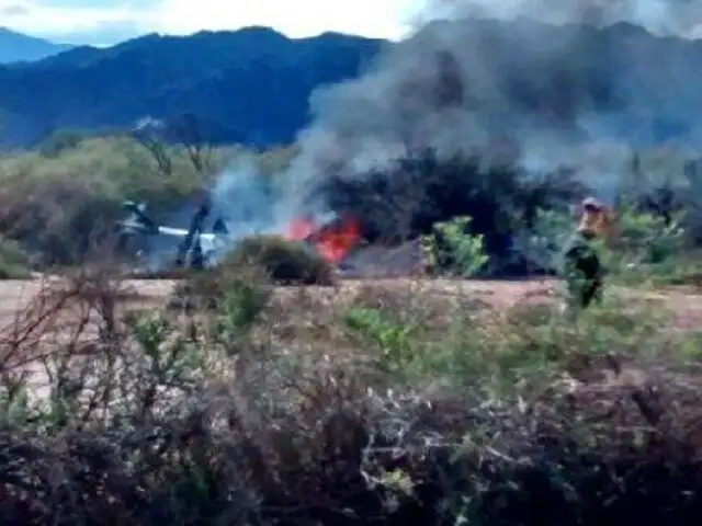 Choque de helicópteros deja diez muertos en Argentina