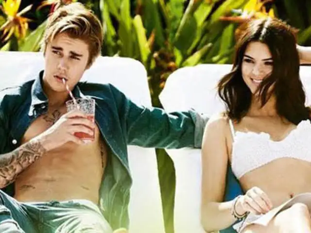 Justin Bieber  y Kendall Jenner posan juntos para la revista Vogue
