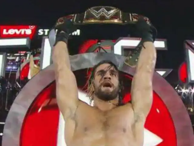 Luchador Seth Rollins se coronó campeón de la WWE en WrestleMania 31