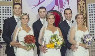 Brasil: trillizas idénticas se casaron el mismo día, hora y lugar