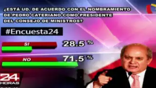 Encuesta 24: 71.5% no está de acuerdo con nombramiento de Pedro Cateriano