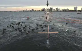 Singular Vía Crucis submarino congregó a cientos de fieles en Argentina