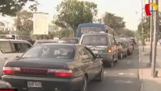 Centro de Lima: conductores molestos por obras en avenida 28 de julio