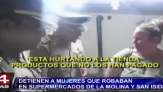 Detienen a mujeres que robaban en supermercados de La Molina y San Isidro