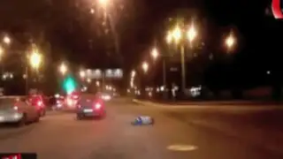 VIDEO: hombre fue violentamente atropellado en transitada autopista