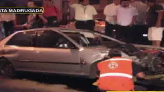 San Borja: auto que presuntamente realizaba ‘piques’ causó triple choque