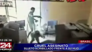 Impactantes imágenes: sujeto es acribillado frente a su menor hijo en Brasil