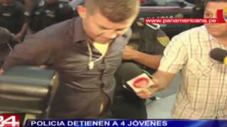 San Isidro: Policía detiene a cuatro jóvenes luego de perseguirlos y balearlos