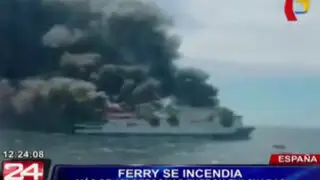 Ferry ardió por varias horas cerca de la ciudad española de Mallorca