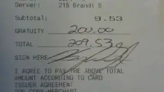 EEUU : dejó propina de 200 dólares para que la camarera visite a su hijo