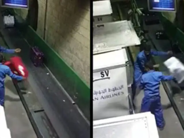VIDEO: así manipulan el equipaje los trabajadores de las aerolíneas
