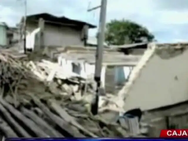 Pueblo de Cajamarca a punto de desaparecer por constantes deslizamientos