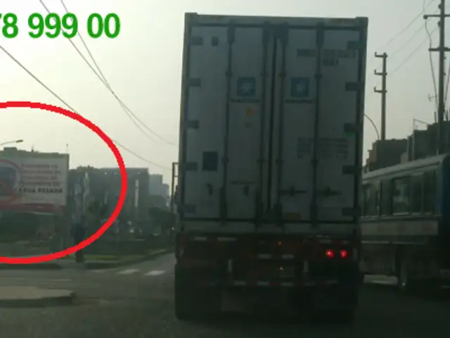WhatsApp: camión transita por Av. Perú pese a letrero que informa prohibición