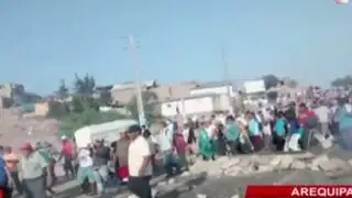 Arequipa: bloquean carretera tras muerte de obrero