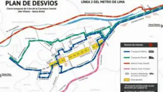 Mañana se inician desvíos por obras de Línea 2 del Metro de Lima