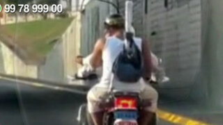 WhatsApp: motociclista circula en Vía Expresa de Paseo de la República