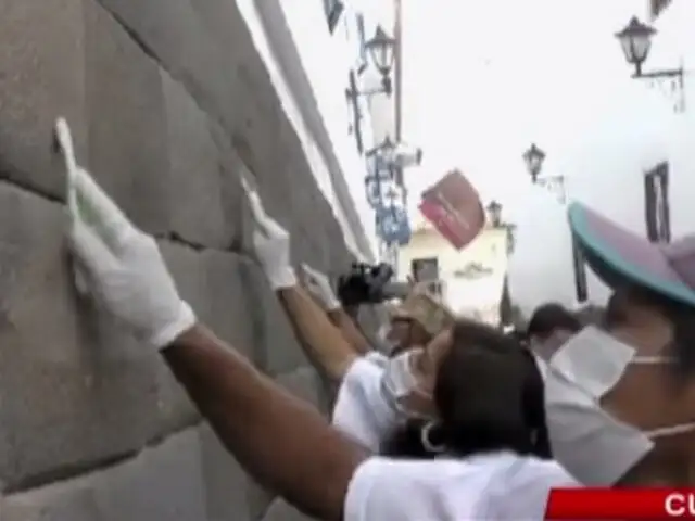 Cusco: voluntarios inician limpieza y conservación de muros incas