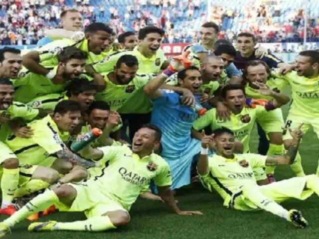 Barcelona se consagró campeón de la Liga BBVA tras vencer 1-0 al Atlético de Madrid